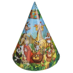 Set 6 Coifuri Petrecere Safari Junglă Happy Birthday – 16 cm - imagine 3