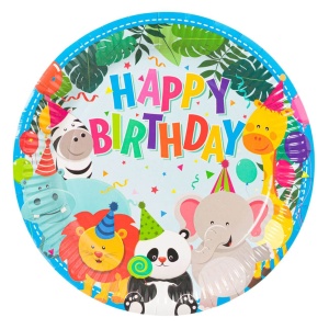 Set 6 Farfurii Petrecere Animale Jungla 23 cm