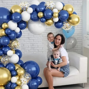 Arcada Baloane Botez Majorat Zi De Nastere 115 Piese - Img 2