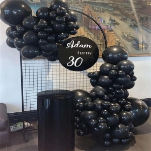 Arcada Baloane Negre Cu Fluturasi Pentru Evenimente 104 Piese - Img 5