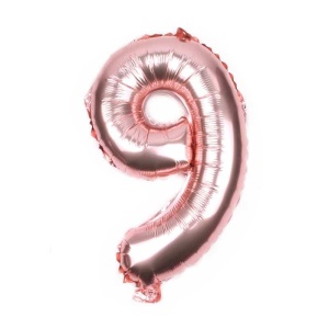 Balon Cifra 9 Rose Gold 100 cm