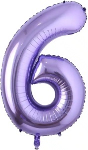 Balon Folie Cifra 6 Mov 100 cm