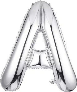Balon Folie Litera A Silver 40 cm