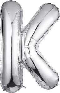 Balon Folie Litera K Silver 40 cm
