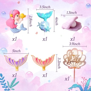 Decoratiune Tort Premium Sirena Roz - Img 2