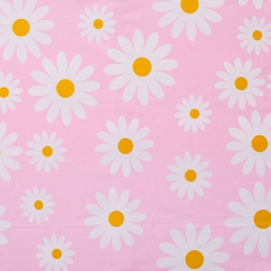 Față de Masă Roz cu Imprimeu Margarete – 180 x 120 cm - imagine 3
