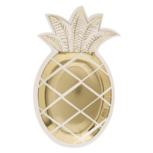 Set 10 Farfurii Petrecere In Forma De Ananas