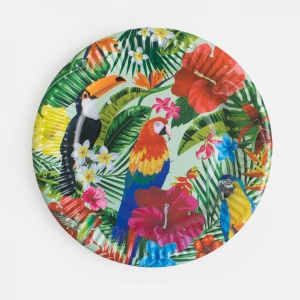 Set 12 Farfurii Petrecere Tropicală Aloha Summer – 18 cm