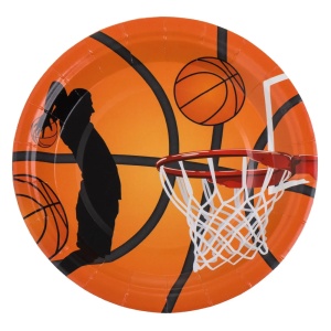 Set 6 Farfurii Aniversare Petrecere Tematica Basketball 18 cm FRF96 - Img 2