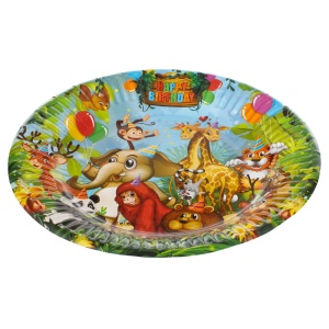 Set 6 Farfurii Petrecere Safari Junglă Happy Birthday – 23 cm - imagine 3