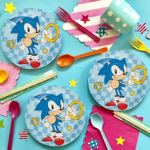 Set 6 Farfurii Petrecere Tematica Sonic 23 cm - Img 2