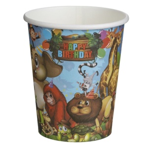 Set 6 Pahare Petrecere Safari Junglă Happy Birthday – 240 ml - imagine 3