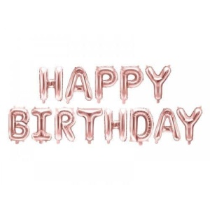 Set Litere Rose Gold Happy Birthday