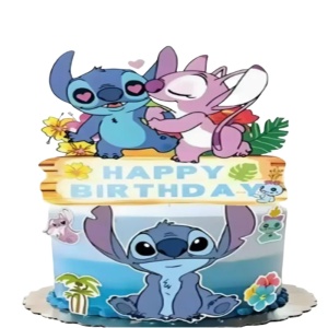 Topper Tort Stitch Si Angel Happy Birthday Set Tropical TOP173