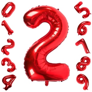 Balon Cifra 2 Rosu