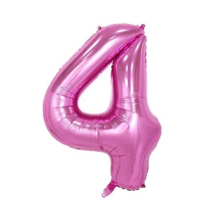 Balon Cifra 4 Roz