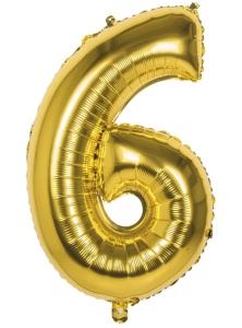 Balon Cifra 6 Gold
