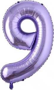 Balon Folie Cifra 9 Mov 100 cm