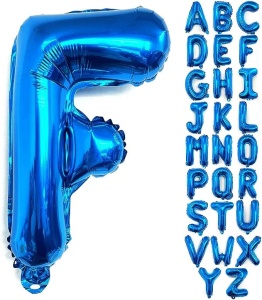 Balon Folie Litera F Albastru 40 cm