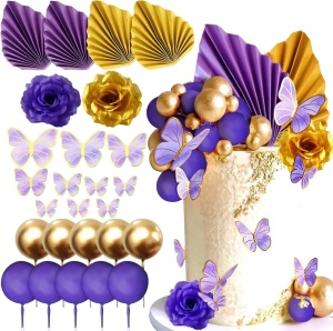 Decoratiune Tort Premium Pentru Evenimente Cu Fluturasi TOP111 - Img 3