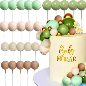 Decoratiune Tort Premium Verde si Nude - Img 3