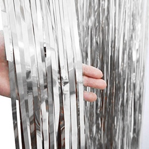 Perdea Decorativa Petrecere Silver 100x200 cm.