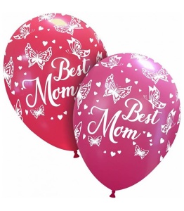 Set 10 Baloane Best Mom Cu Fluturasi