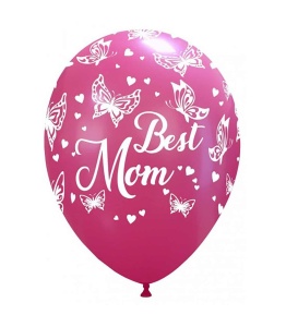Set 10 Baloane Best Mom Cu Fluturasi - Img 2