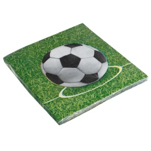 Set 20 Șervețele Petrecere Fotbal, Model Teren – 33 x 33 cm - imagine 3