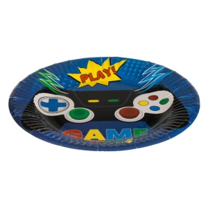 Set 6 Farfurii Aniversare Petrecere Tematica Jocuri Video 18 cm FRF98 - Img 3