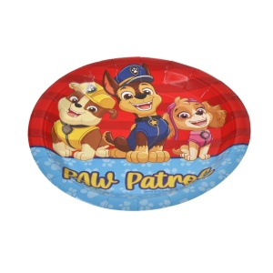 Set 6 Farfurii Petrecere Paw Patrol, Roșu și Albastru – 18 cm - imagine 2