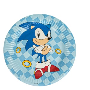 Set 6 Farfurii Petrecere Tematica Sonic 18 cm - Img 2