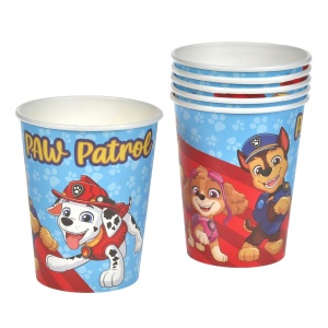 Set 6 Pahare Petrecere Paw Patrol, Roșu și Albastru – 240 ml