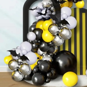 Set Arcada Baloane 137 Piese Batman cu Lilieci si Balon Stea ARC182 - Img 3