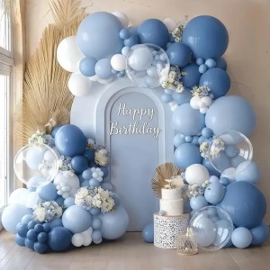 Set Arcada Baloane Aniversare Deep Blue & Sky 134 Piese ARC201