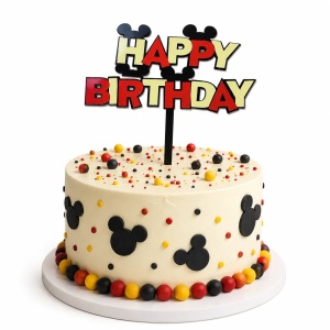 Topper Tort Mickey Mouse Happy Birthday Multicolor Decor Party TOP141