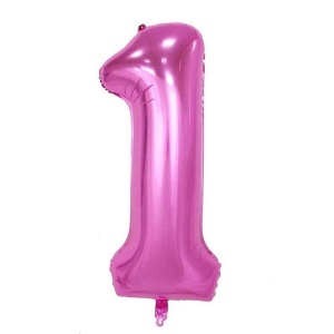 Balon Cifra 1 Roz