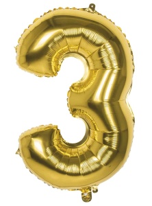 Balon Cifra 3 Gold