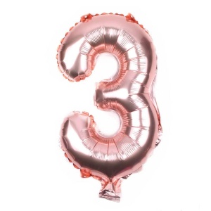 Balon Cifra 3 Rose Gold 100 cm