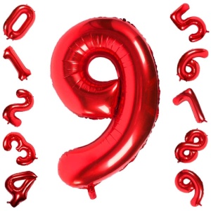 Balon Cifra 9 Rosu
