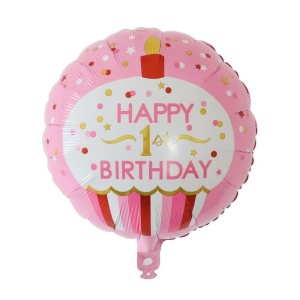 Balon Folie Happy 1st Birthday 45 cm