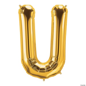 Balon Folie Litera U Gold 40 cm