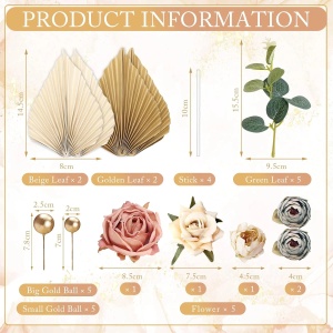Decoratiune Tort Aniversare Florala Deluxe - Img 2
