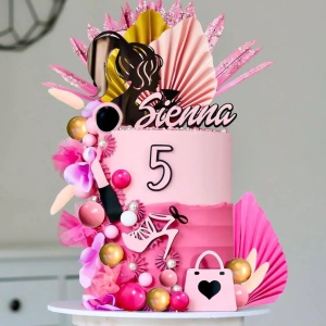 Decoratiune Tort Premium Glam Party Pink Gold TOP113 - Img 5