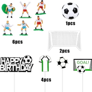 Decoratiune Tort Tematica Fotbal - Set pentru Pasionații de Sport - Img 2