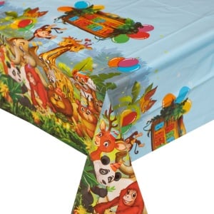 Față de Masă Petrecere Safari Junglă Happy Birthday – 180 x 120 cm