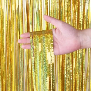 Perdea Decorativă Auriu Sclipitor 1x2 m Pentru Petreceri si Fundaluri Evenimente