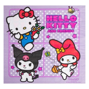 Set 12 Servetele Aniversare Petrecere Hello Kitty SRV64