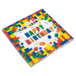 Set 20 Servetele Aniversare Petrecere Tematica Jocuri Lego SRV68 - Img 2