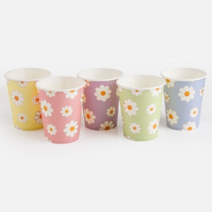 Set 25 Pahare Petrecere cu Margarete – 240 ml - imagine 2